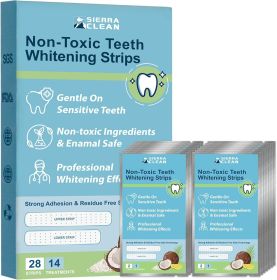 Teeth Whitening Strips For Sensitive Teeth 14 Treatments (Color: 14pcs x2)